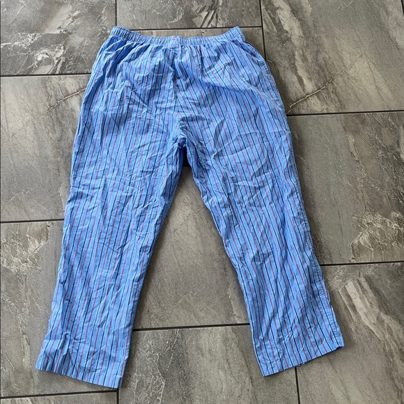 💙 Brooks Brothers Striped Cotton Pajama Lounge Pants Size XL Blue Bundle 2 part - Picture 3 of 7